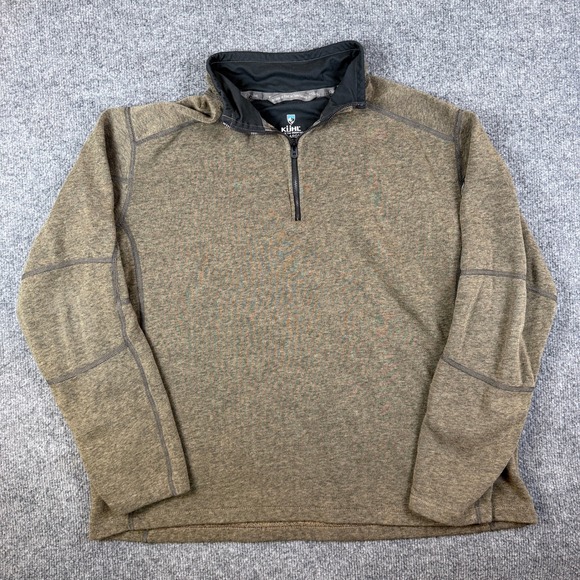 Kuhl Other - Kuhl Revel 1/4 Zip Fleece Sweater Mens XL Brown Pullover Hiking Outdoor 3007
